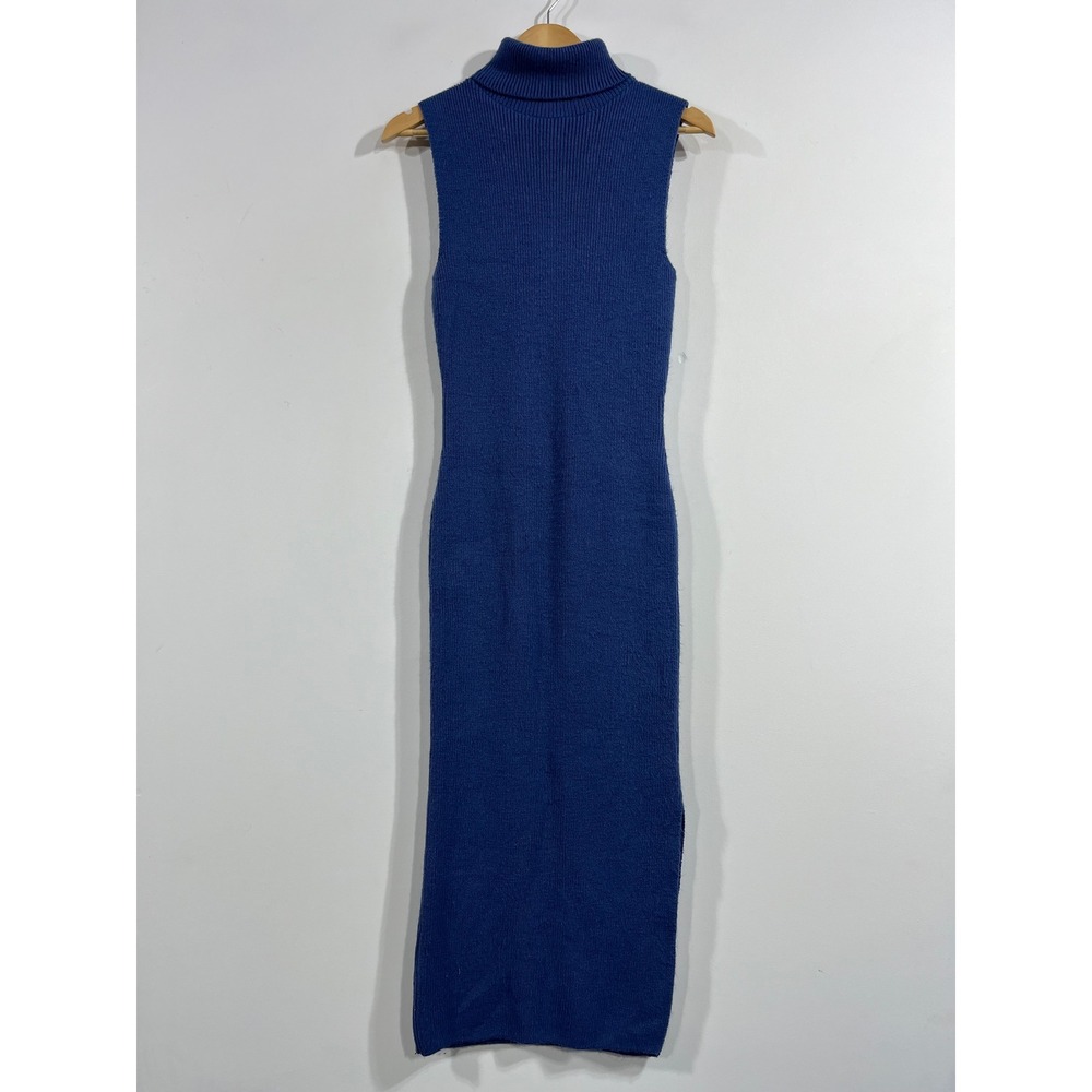 Topshop Parisian Minimalist Ribbed Heritage Old Money Knit Midi Dress 4 6 Preppy